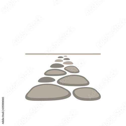 Photography Path of flat stepping stones towards the horizon