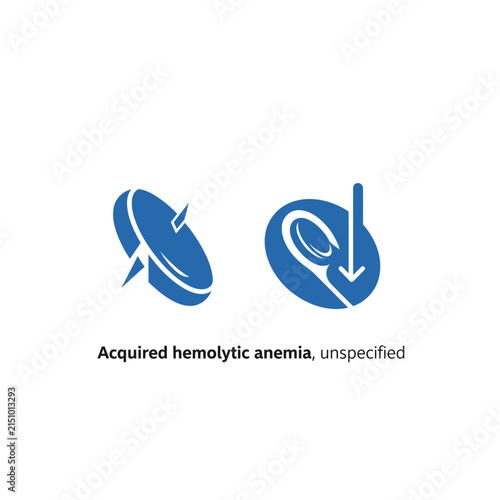 Acquired hemolytic anemia unspecified medical condition illustration