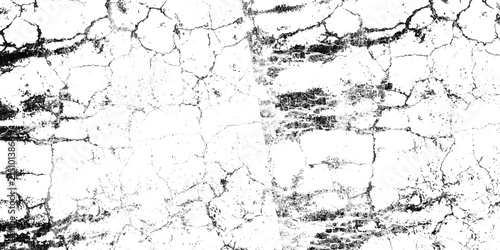 Bild auf Leinwand Grunge texture of cracked concrete wall with distressed black and white pattern