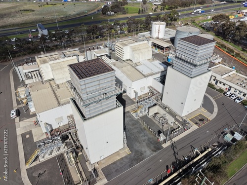 Industrial power plant generating electricity and energy