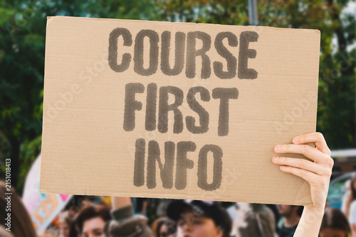 Obraz na płótnie "Course first info" The first class is mostly about navigating the syllabus