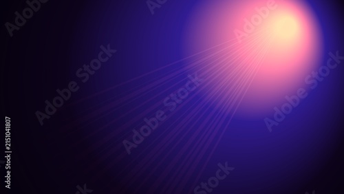 Photography Bright pink light beam shining diagonally across a dark blue gradient background