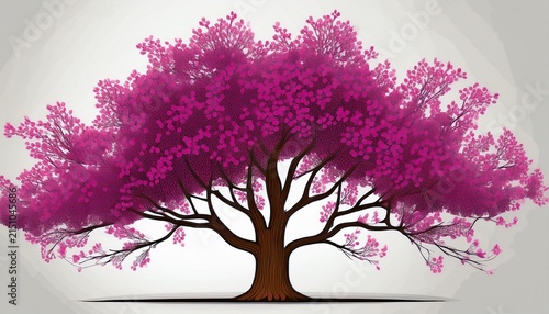 redbud tree on isolated background