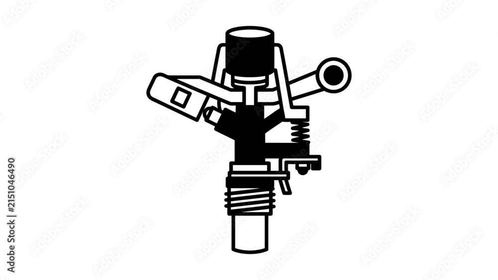 Naklejka premium Impact Sprinkler Vector Icon
