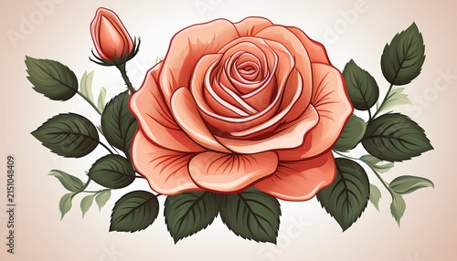 flower rose isolated on white background
