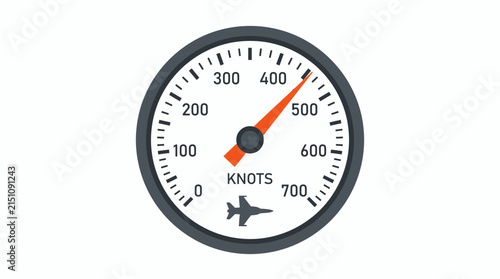 Air Force Day celebration with military aircraft speed gauge vector icon