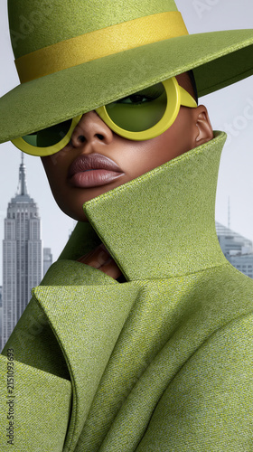 Bold Green Fashion Statement