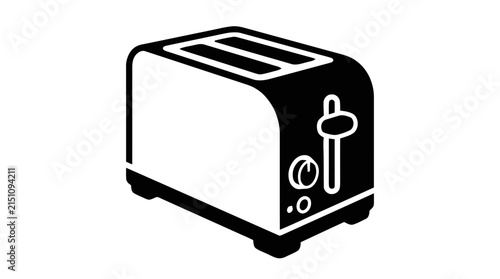 Vector illustration of toaster kitchen appliance icon on a transparent background