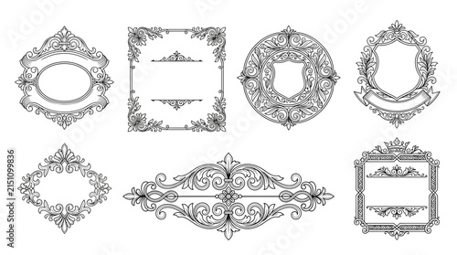 Ornate Vintage Frames Collection - Isolated Decorative Elements