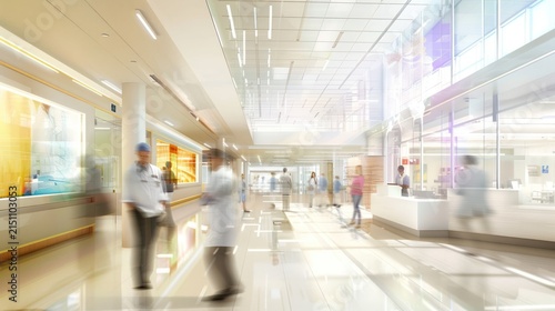 Hospital corridor interior view