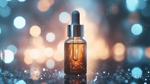 Amber glass bottle with dropper