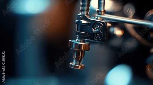 Modern machine part closeup