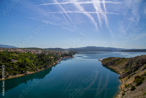 Beautiful view from Maslenica Bridge