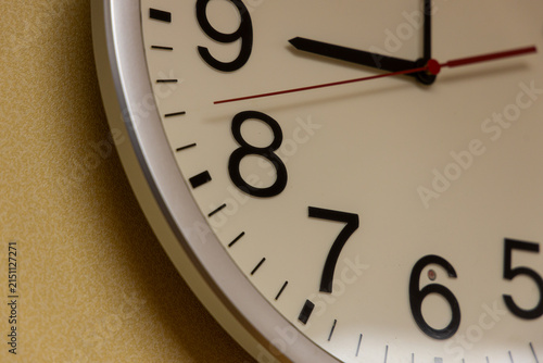 Canvas Print Clock shows time in the room at eight o'clock in the evening