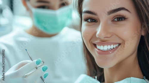 Smiling woman dental