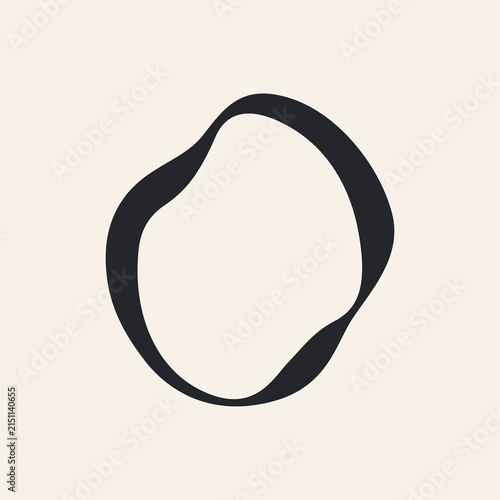 Contemporary minimalist silhouette vector logo
