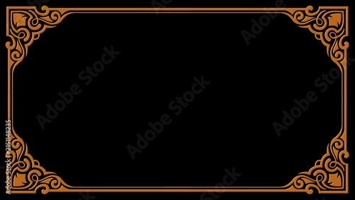 Decorative Vintage Frame Overlay Animation with Transparent Background