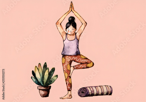 Woman Doing Yoga Pose