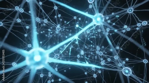 Abstract Neural Network AI Data Flow Loop Background 4K