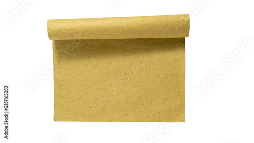 Blank Vintage Parchment Paper Scroll Template Isolated on Transparent Background