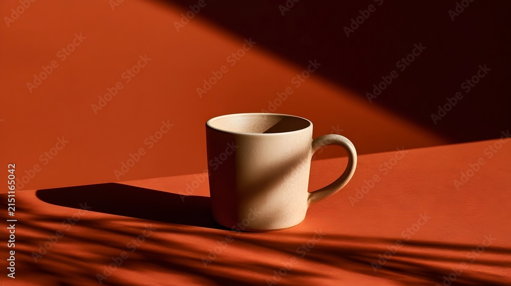 Fototapeta premium Minimalist Terracotta Cup
