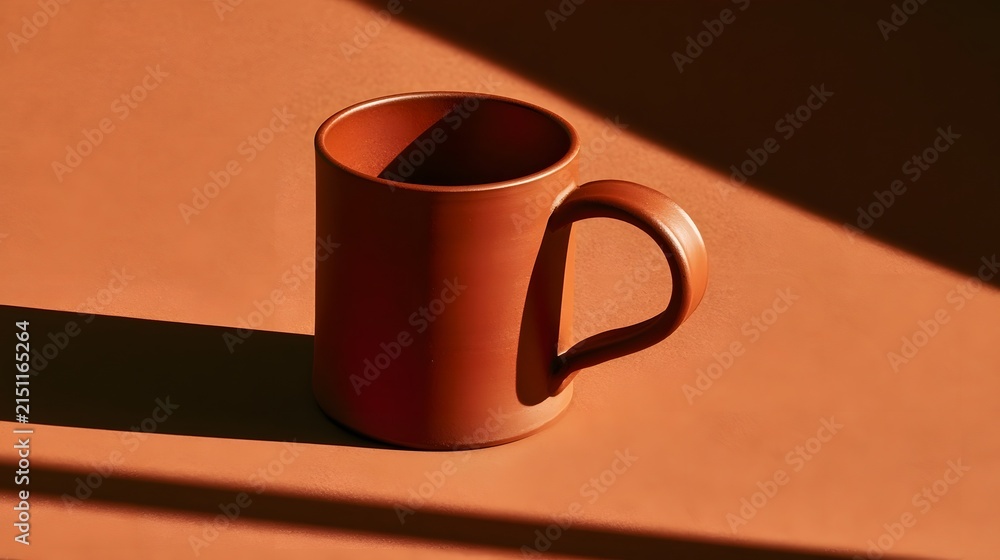 Fototapeta premium Minimalist Terracotta Cup