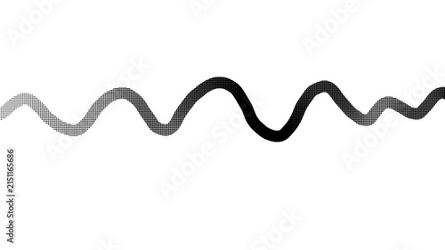 abstract black wave line on white background choppy animation video