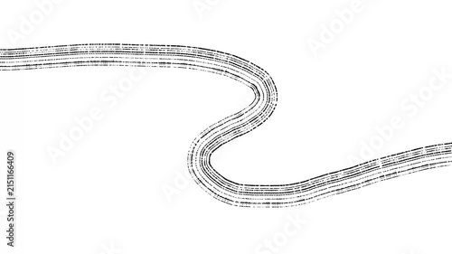abstract black curve line on white background choppy animation video
