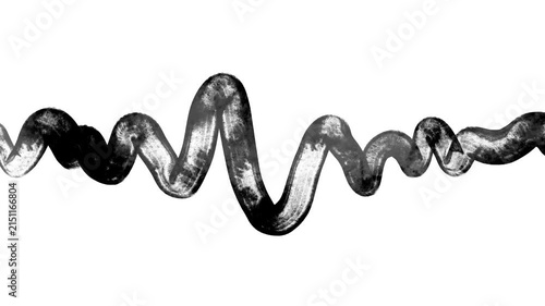abstract black wave line on white background choppy animation video