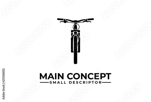 Bicycle silhouette icon represents a modern cycling club identity for professional branding needs.