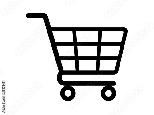 Shopping cart icon isolated on transparent background