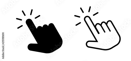 Obraz na płótnie Hand click icon set