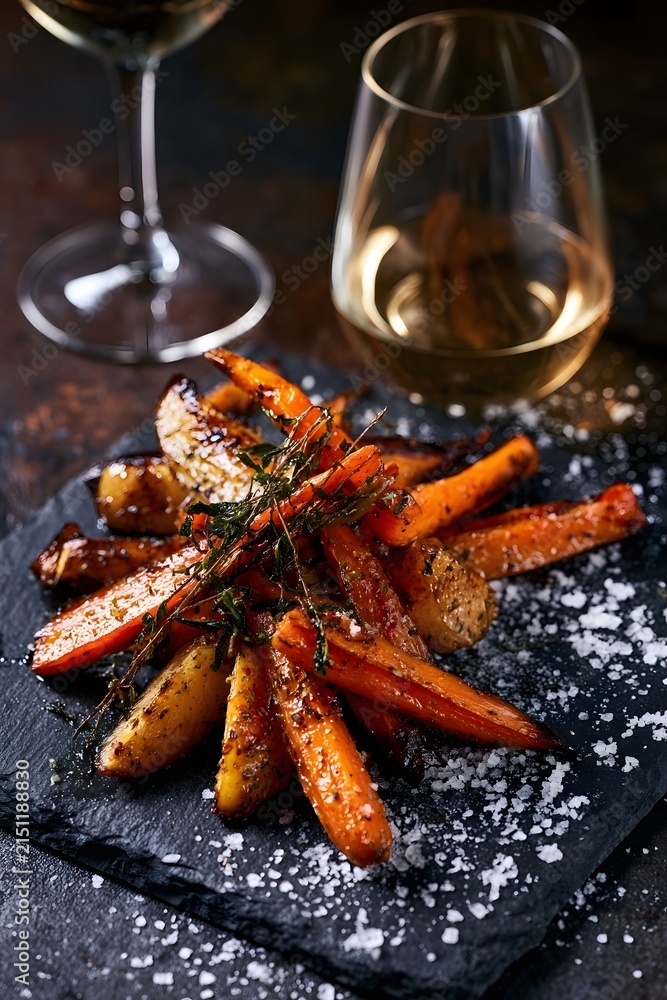 Fototapeta premium Braised Root Vegetables