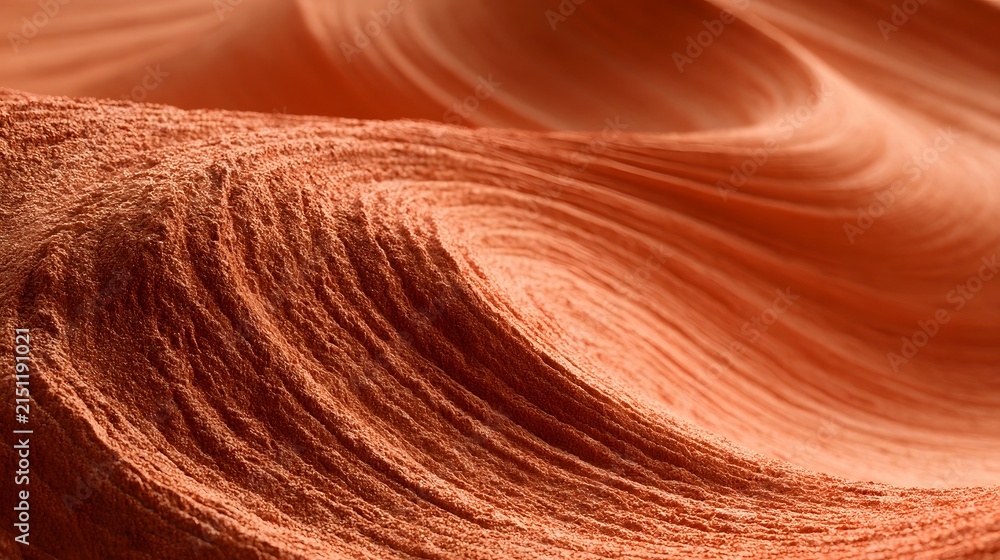 Fototapeta premium Abstract terracotta sandstone wave texture