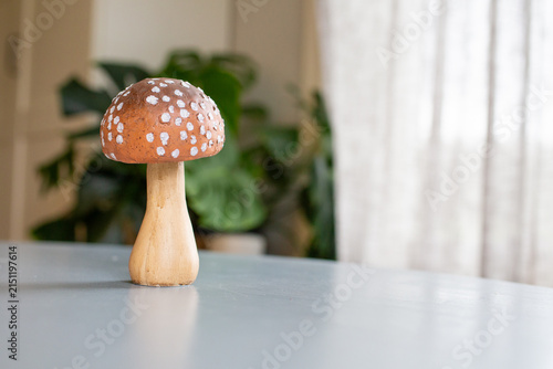 autumn decaration on wooden grey table 