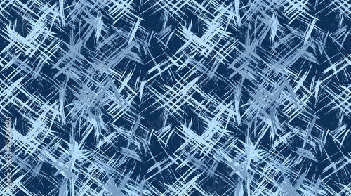 Abstract navy blue background with light crosshatched paint brush strokes