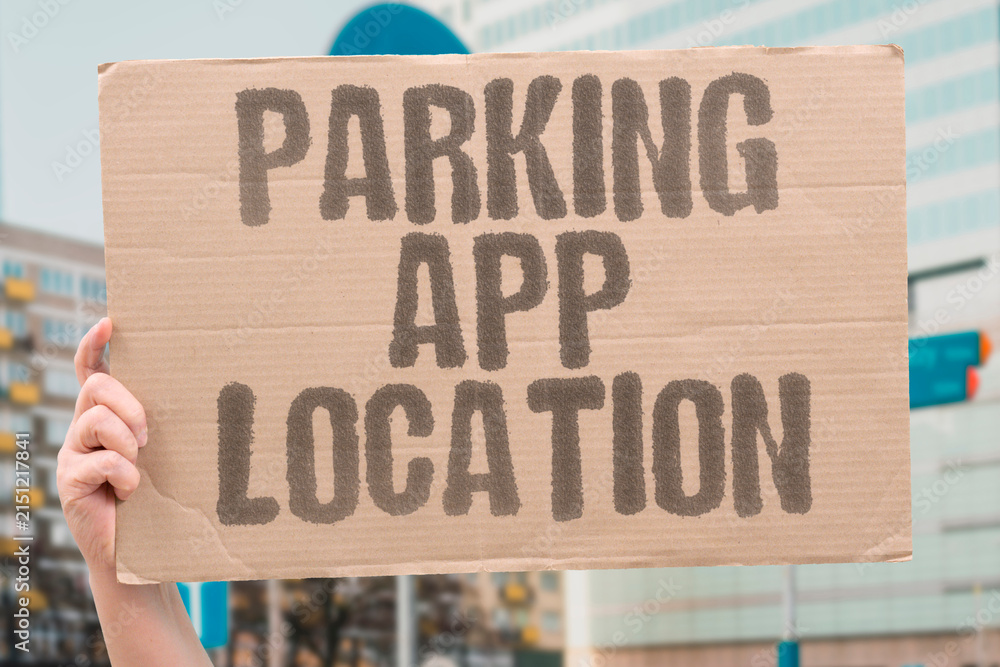 Foto "Parking app location" The app asks for access when you're in a hurry