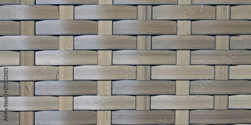 Bild auf Leinwand Woven wicker texture, natural beige rattan background, seamless pattern