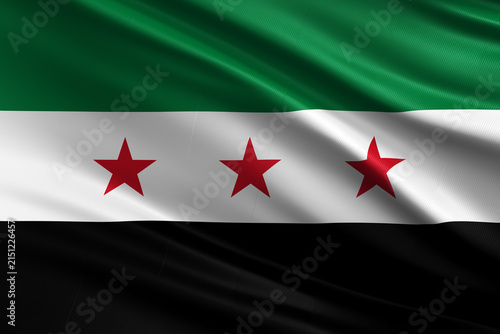 Waving national flag of Syria background