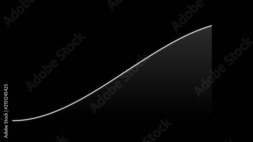 Minimalist Animated Financial Graph Showing Upward Trend on Black Background