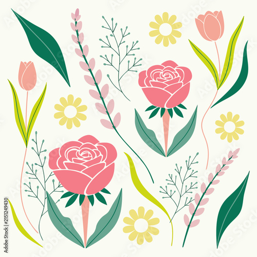 vector illustration of a bouquet of roses