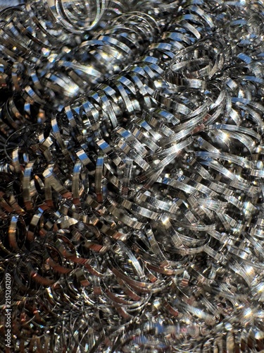Photography Stainless metal washcloth on macro