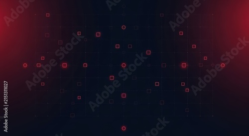 High-resolution abstract digital visualization of glowing network nodes and data links in a futuristic technology interface