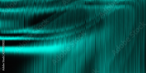 Obraz na płótnie Abstract background, featuring vertical teal, lines with a, subtle wave distorti