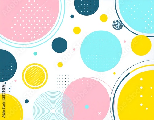 Colorful Abstract Circles Background Design.