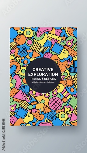 Colorful Abstract Creative Exploration Trends and Designs Book Cover.