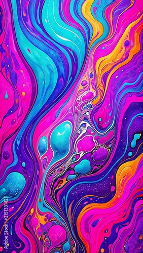 Colorful Abstract Fluid Art Background Texture.