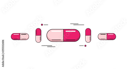 Medical Tablet Illustration Showing Capsules, Remedies, And Pharmaceuticals Against White Background
