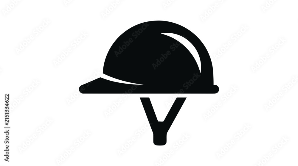 Fototapeta premium Vector illustration of safety helmet icon on a transparent background