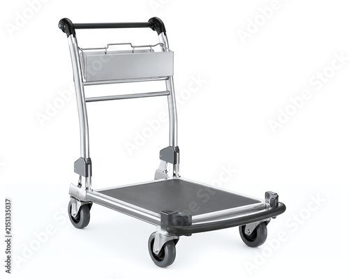 Airport Luggage Platform Trolley with Handle and Wheels